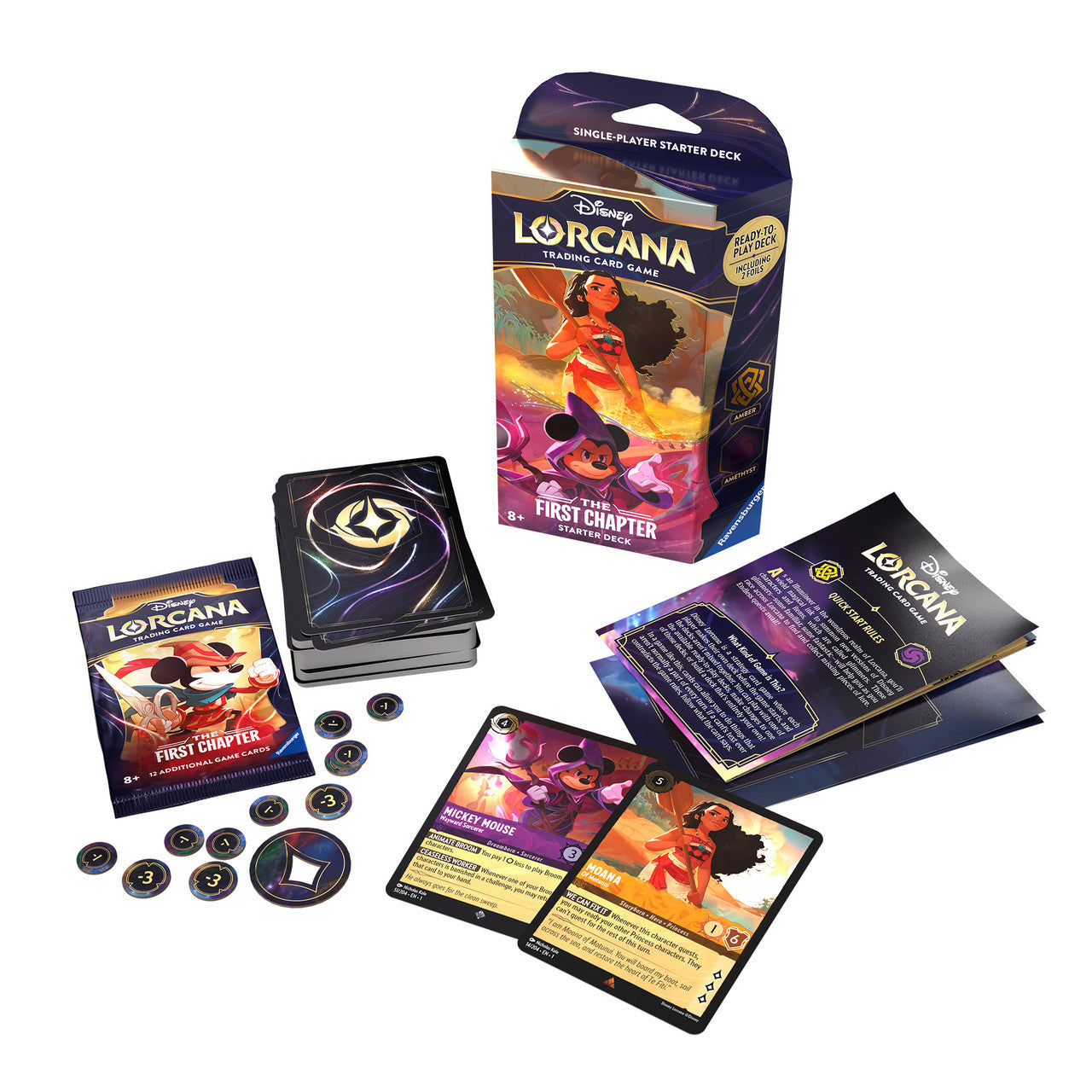 Disney Lorcana The First Chapter Starter Deck - Amber & Amethyst (Moana & Mickey)