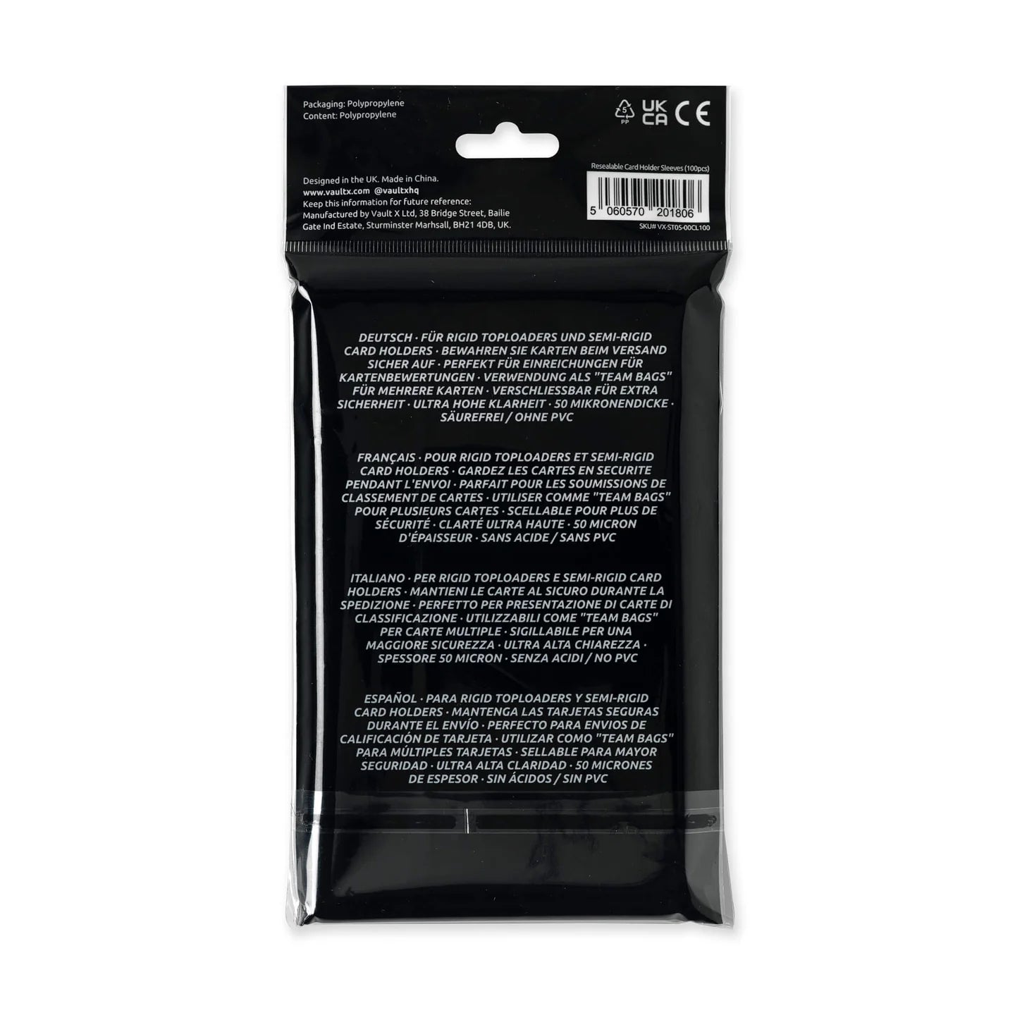 Card Holder Sleeves Pack of 100