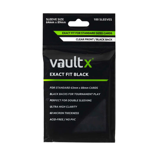 Exact Fit Black Card Sleeves Pack of 100